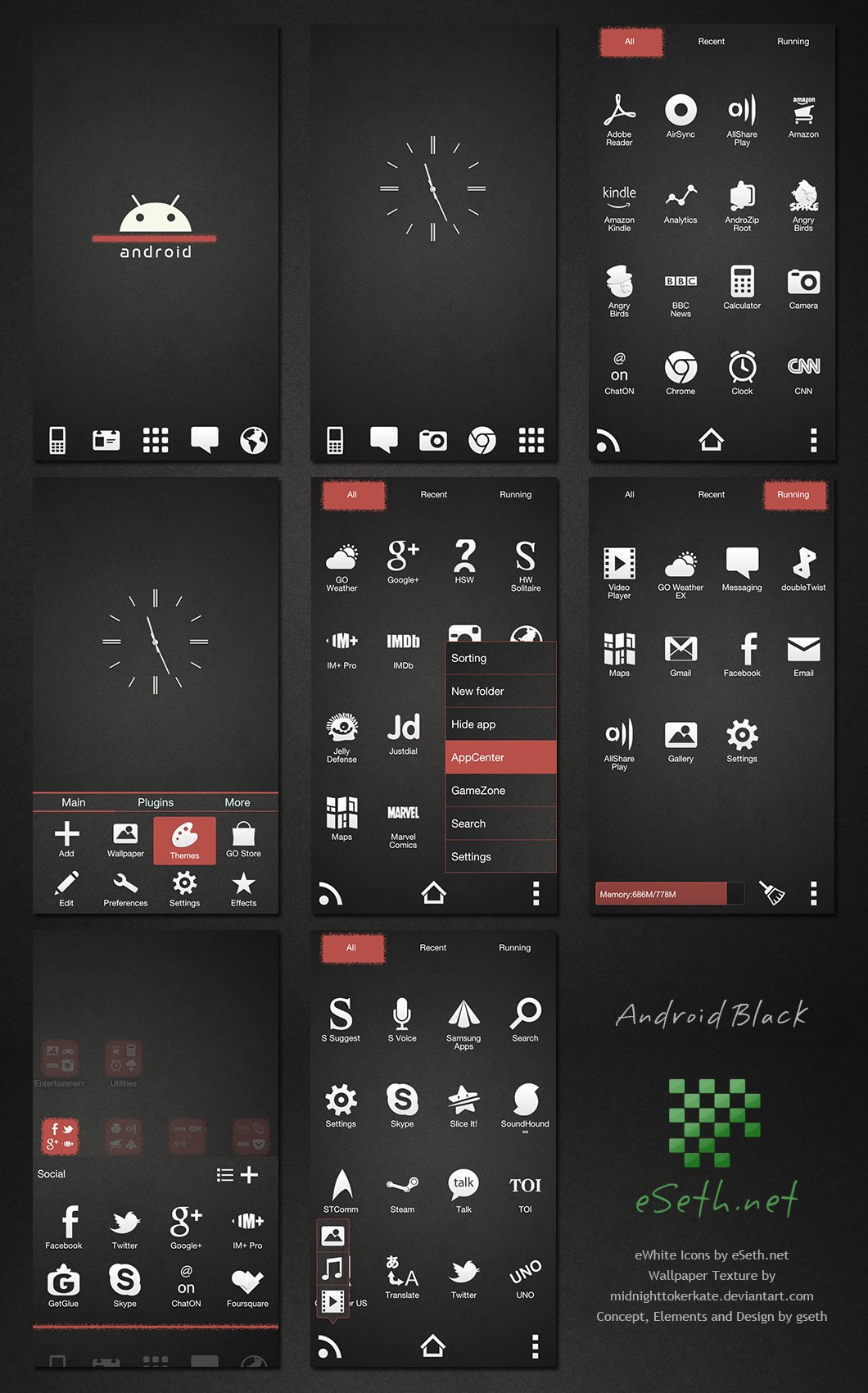 Android Launcher Black Theme - HD Wallpaper 