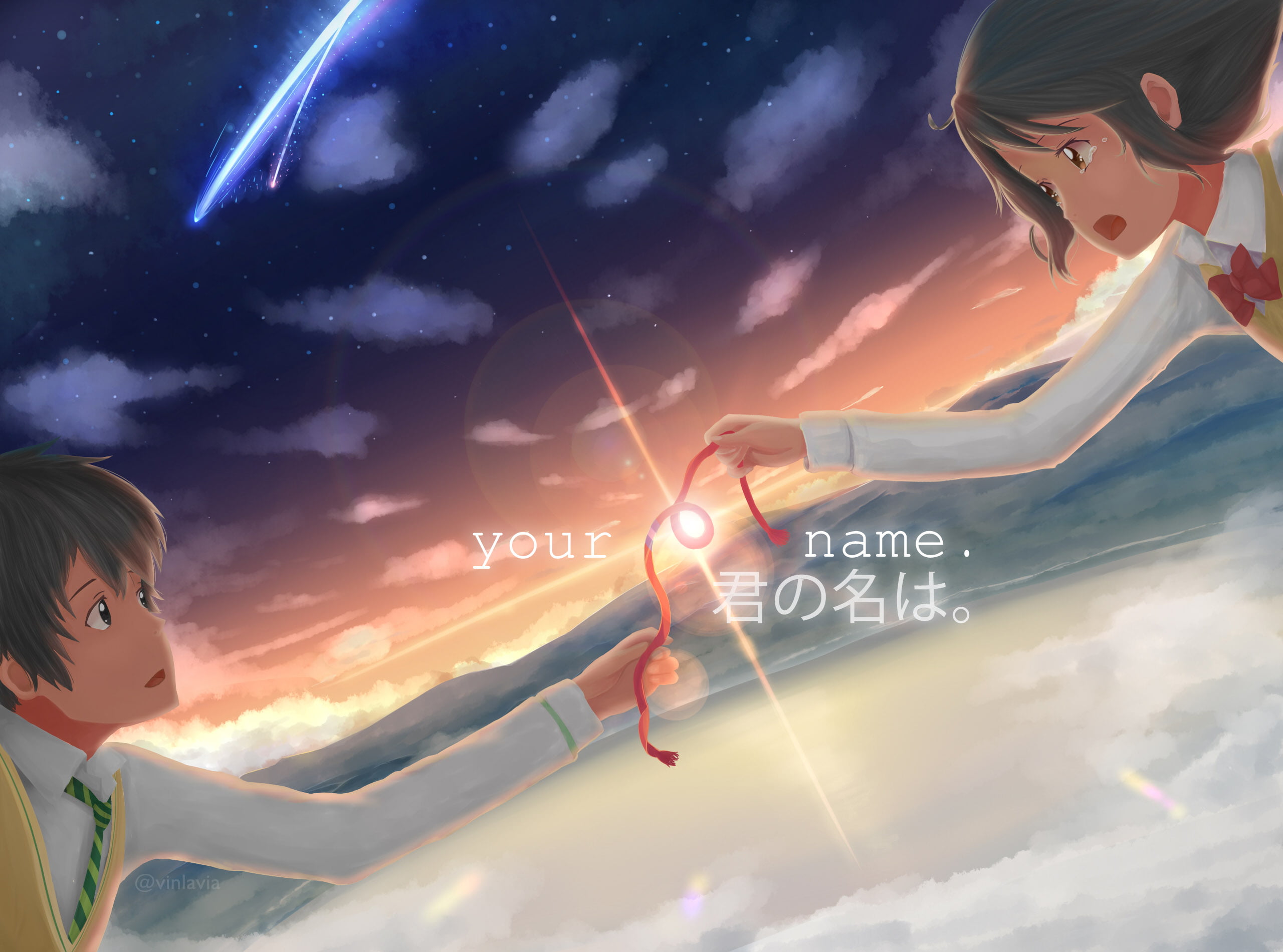 Gambar Mitsuha X Taki Hd - HD Wallpaper 