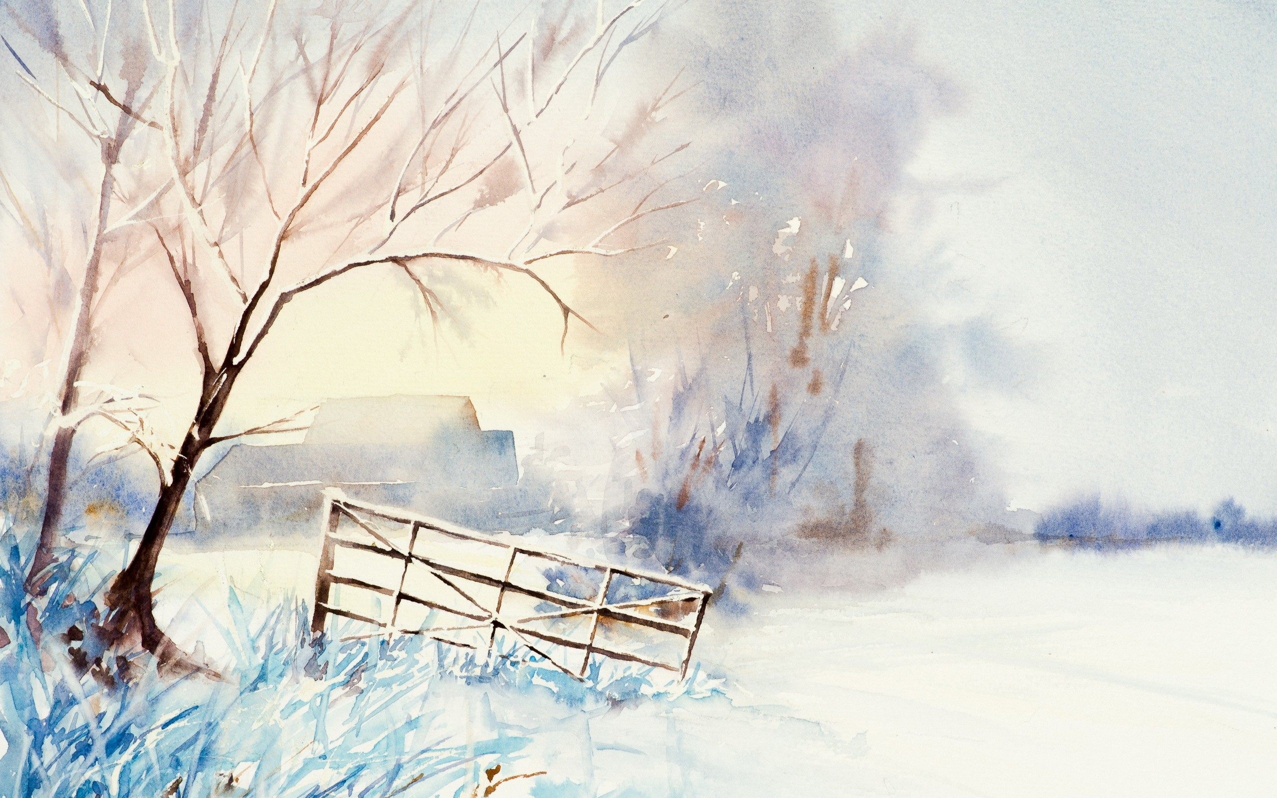 Scenery Painting Watercolor Wallpaper - Watercolor Wallpaper Painting - HD Wallpaper 