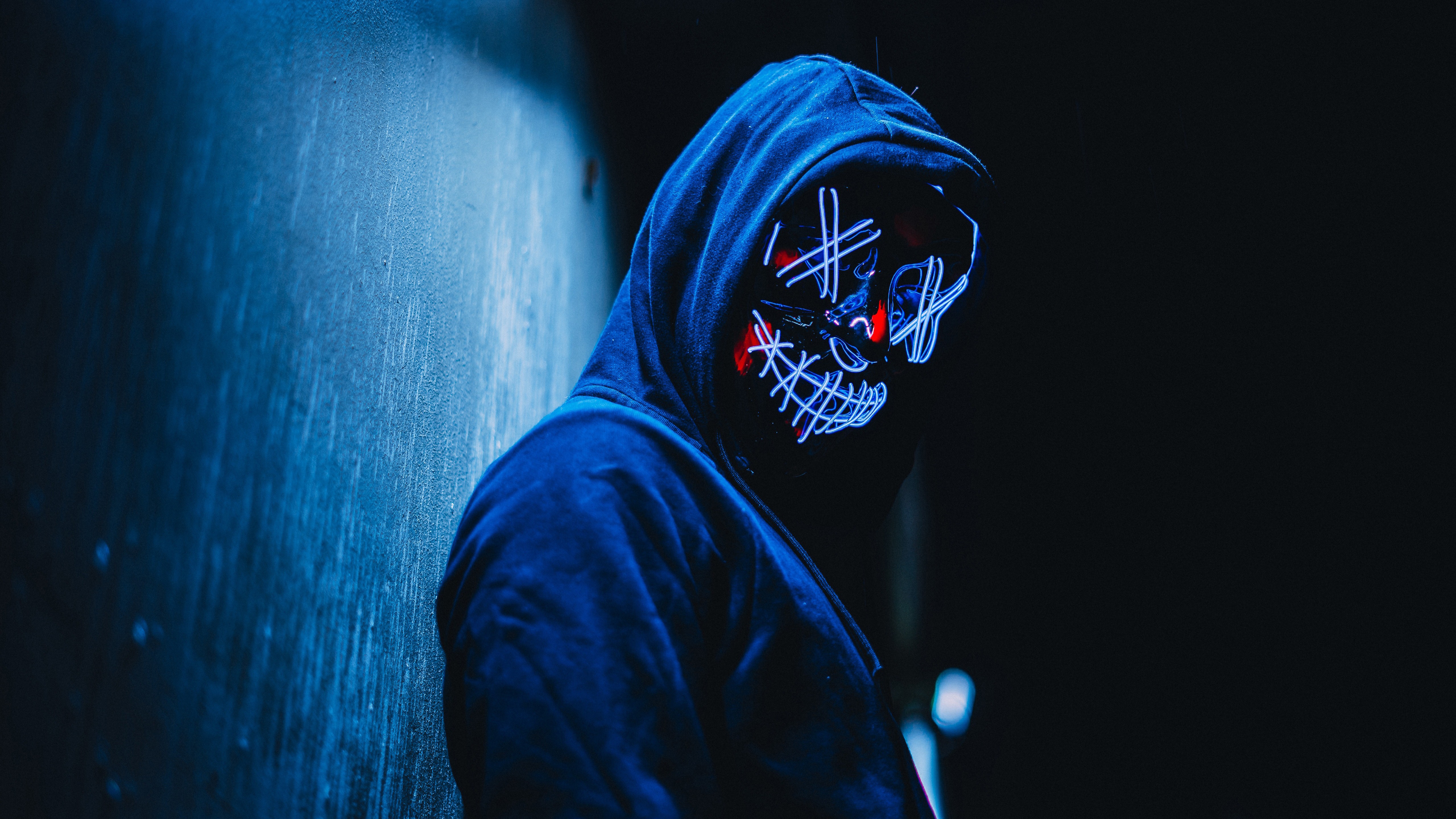 5k Wallpaper Of Purge Led Mask - Mask - HD Wallpaper 