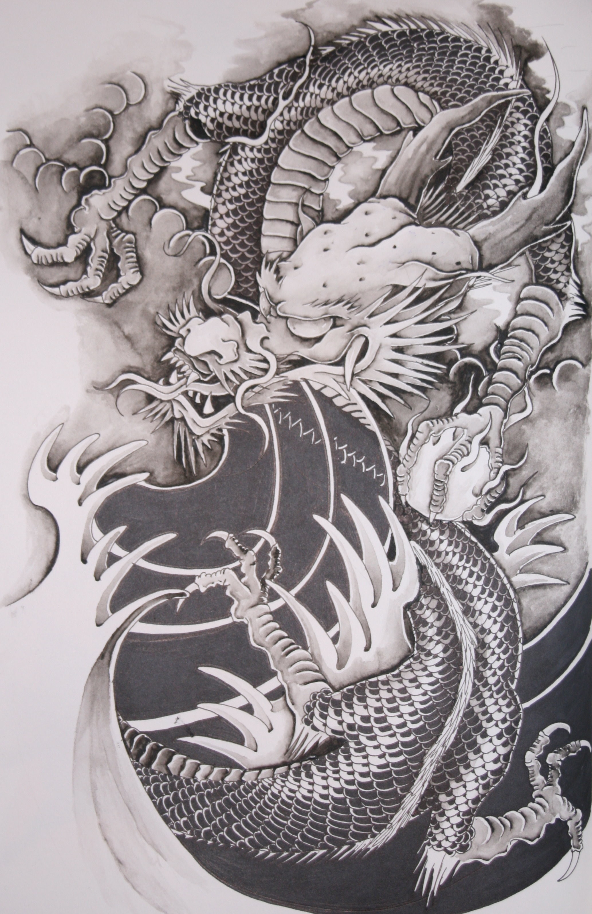 2067x3189, Chinese Dragon Tattoo Wallpaper 82665 - HD Wallpaper 