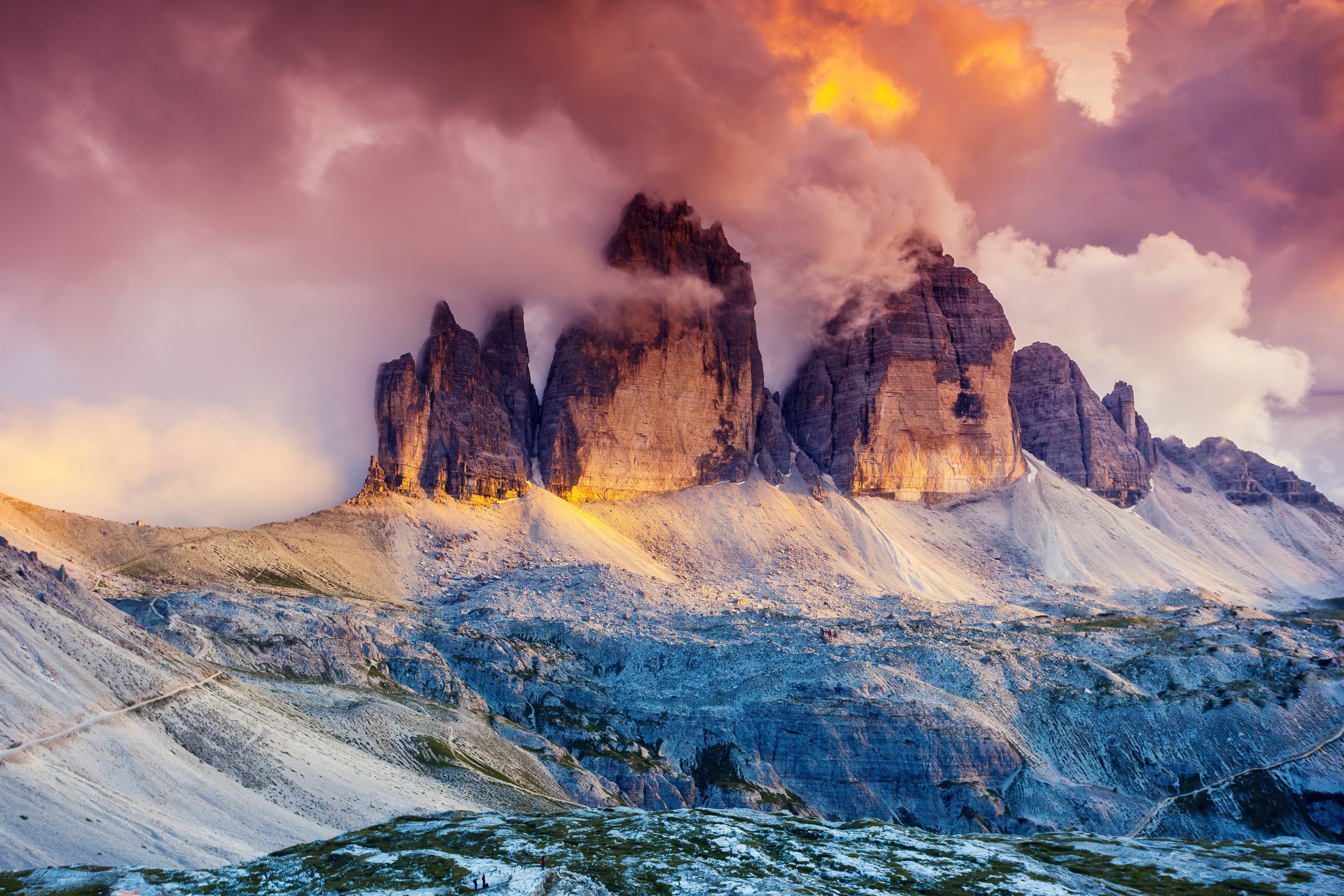 Ultrahd Wallpaper Dump - Tre Cime Di Lavaredo 4k - HD Wallpaper 