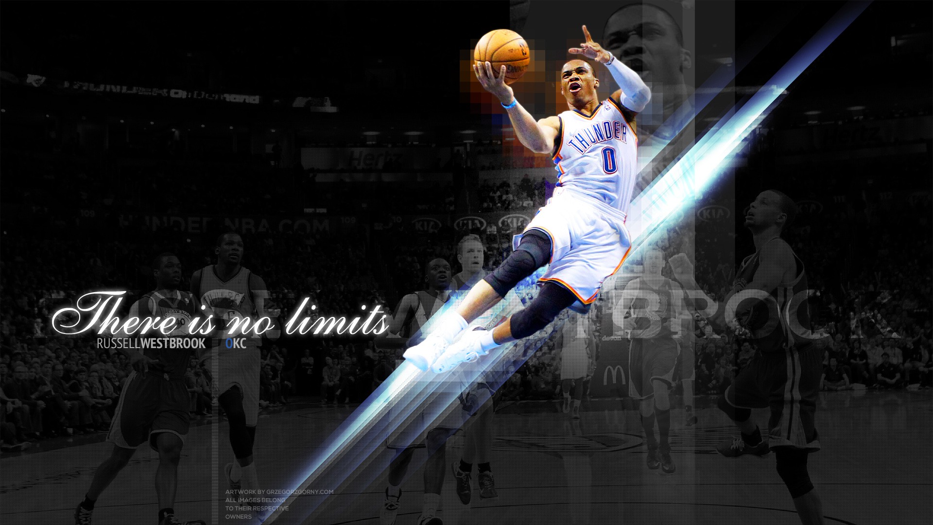 Russell Westbrook 2015 Oklahoma City Thunder Nba Wallpaper - Russell Westbrook Computer Wallpapers Hd - HD Wallpaper 