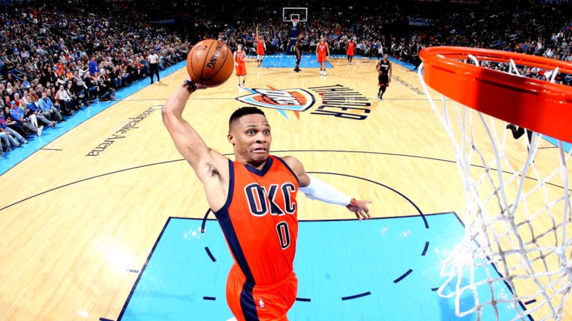 Russell Westbrook Posts 7th Straight Triple Double - Russell Westbrook Wallpaper 2017 - HD Wallpaper 
