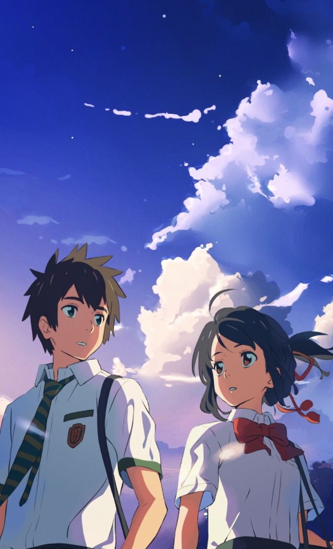 #yourname #kiminonawa #takitachibana #taki #mitsuhamiyamizu - Sky Clouds Wallpaper Hd - HD Wallpaper 