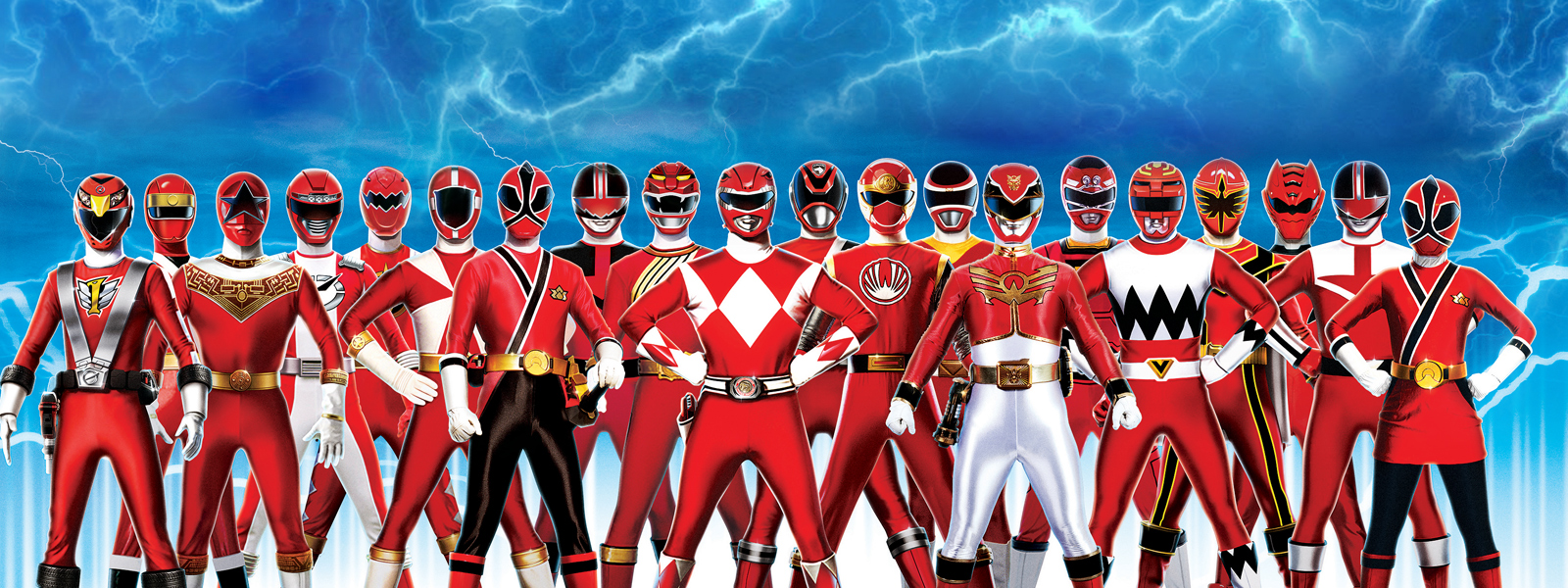 10 Red Power Rangers - HD Wallpaper 