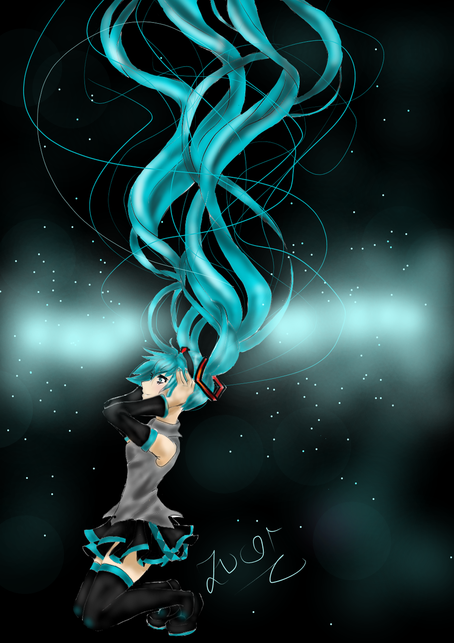 Hatsune Miku Wallpaper - Graphic Design - HD Wallpaper 