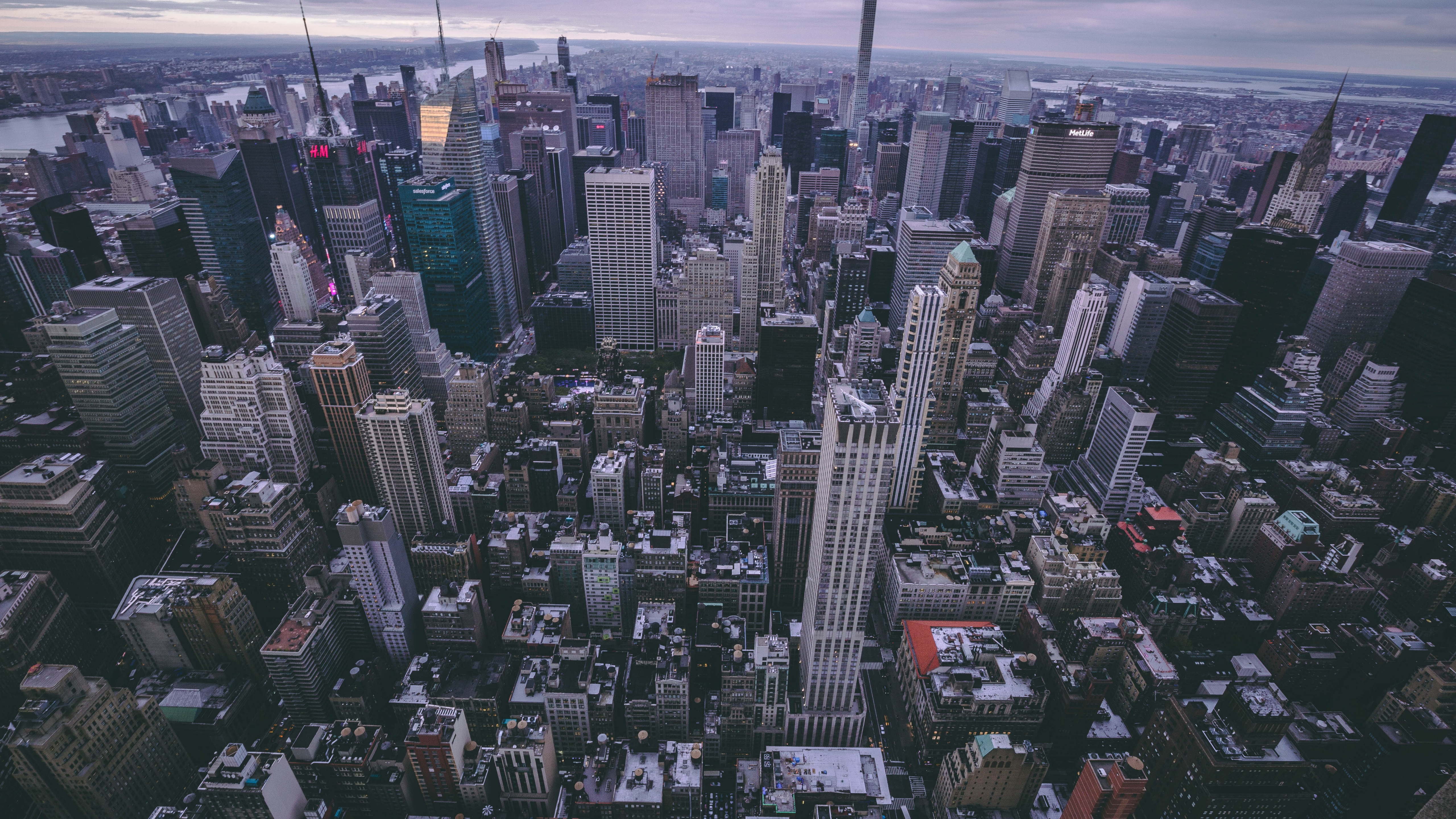New York, City, Buildings, Aerial View, 5120x2880, - HD Wallpaper 
