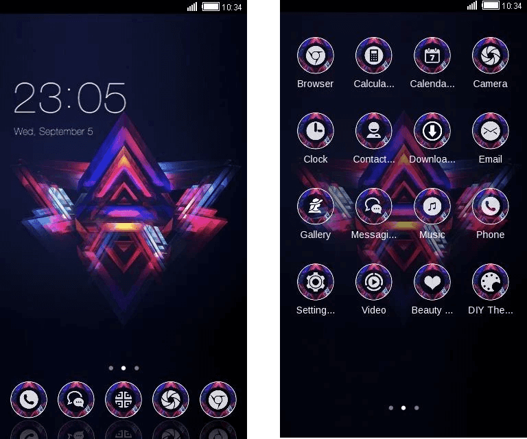 Triangular Abstract - Hd Neon Phone Wallpapers Hd - HD Wallpaper 