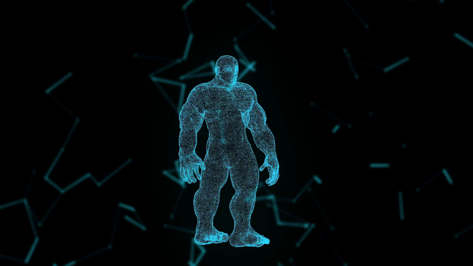 1920x1080, Human Avatar On Virtual 3d Holographic Projection - Darkness - HD Wallpaper 
