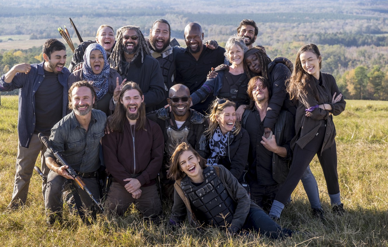 Photo Wallpaper Team The Walking Dead Season Twd Cast Season 8 1332x850 Wallpaper Teahub Io