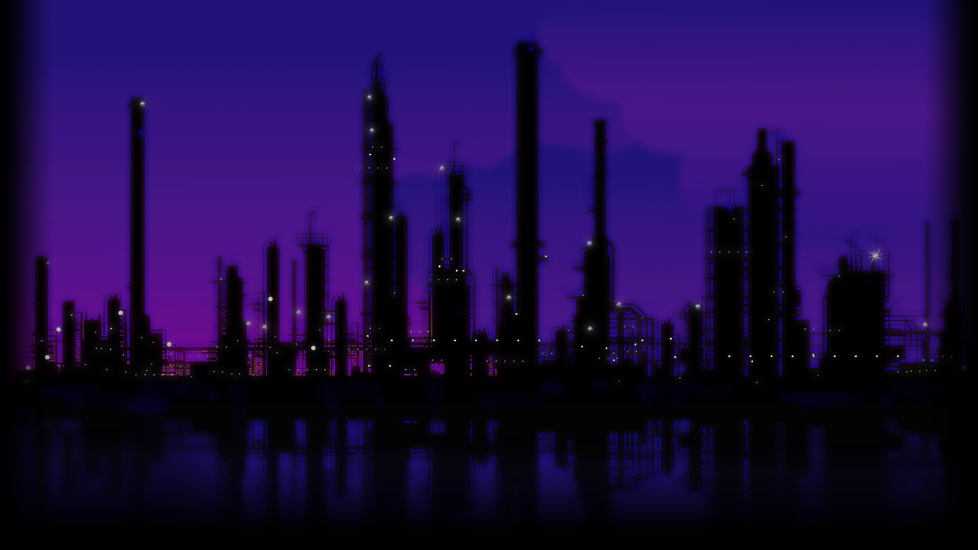 Vaporwave Industrial Reflection 1440p Resolution Wallpaper - Purple Aesthetic Background - HD Wallpaper 