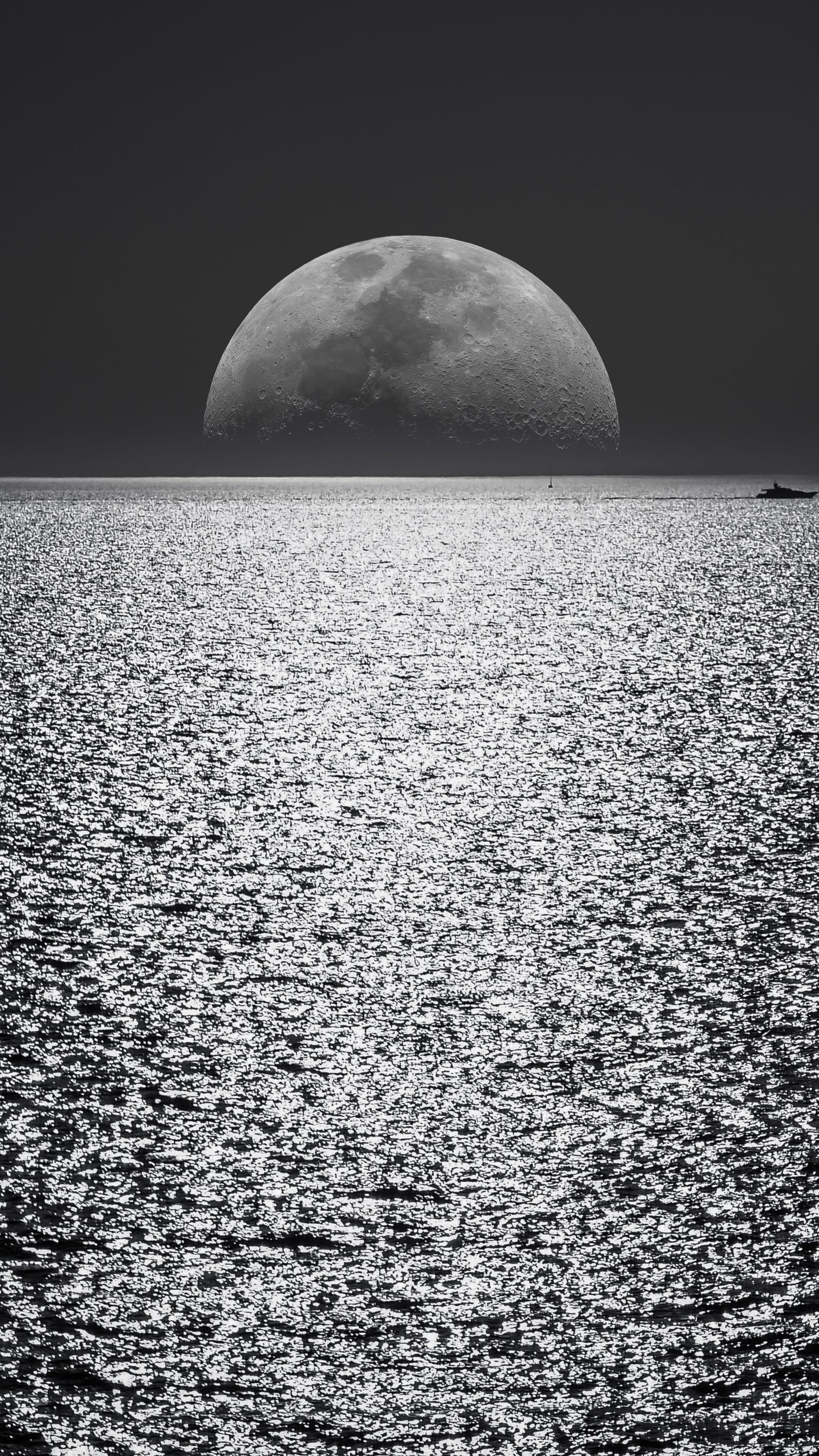 Ocean Black And White - HD Wallpaper 