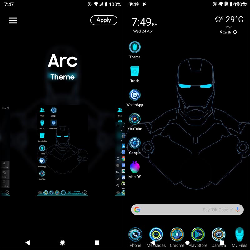 Iron Man Theme - Best Icon Pack Android 2019 - HD Wallpaper 