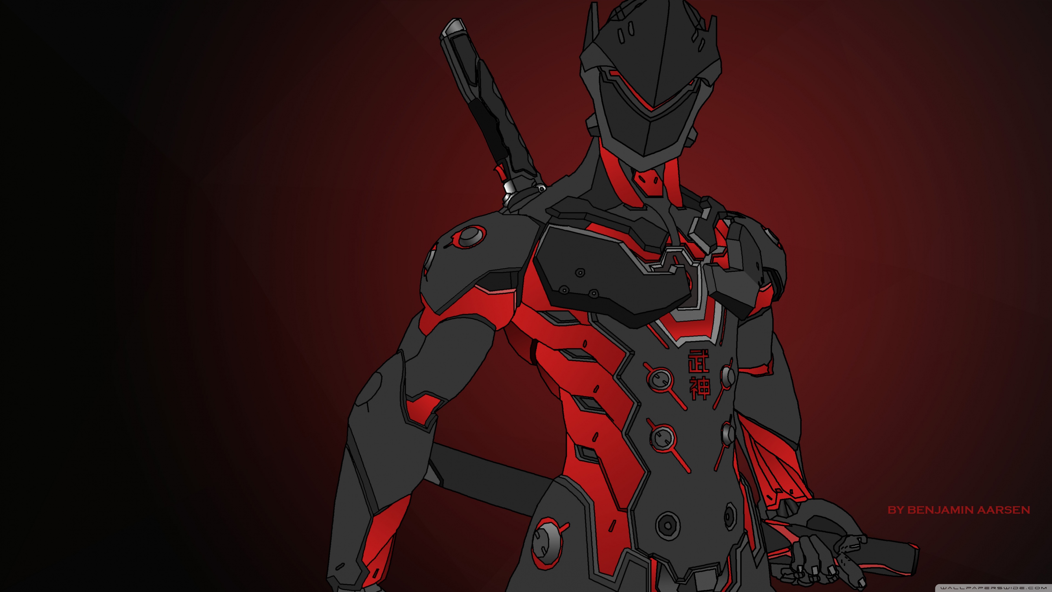 Genji Wallpaper Carbon Fiber - HD Wallpaper 
