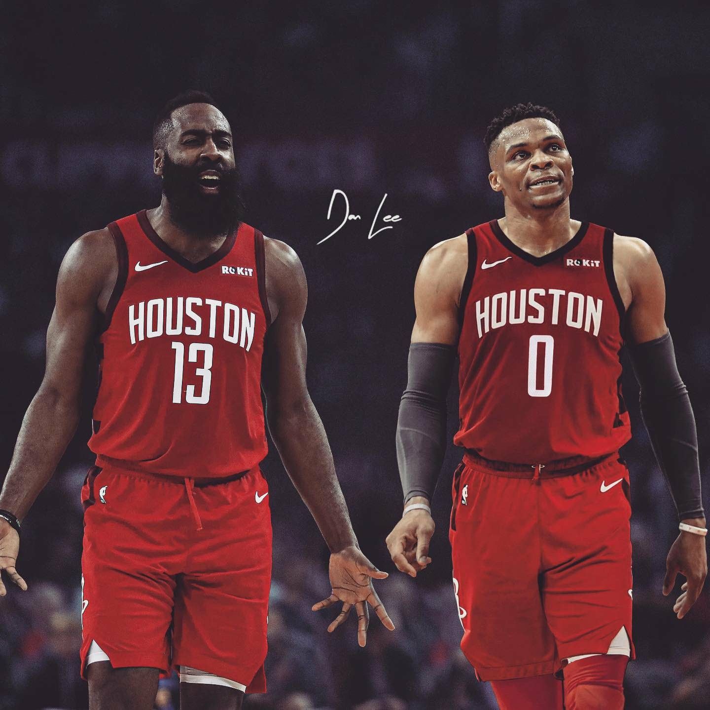 Russell Westbrook And James Harden Rockets - HD Wallpaper 