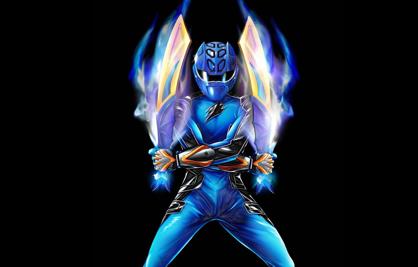 Photo Wallpaper Costume, Black Background, Swords, - Power Rangers Jungle Fury Art - HD Wallpaper 