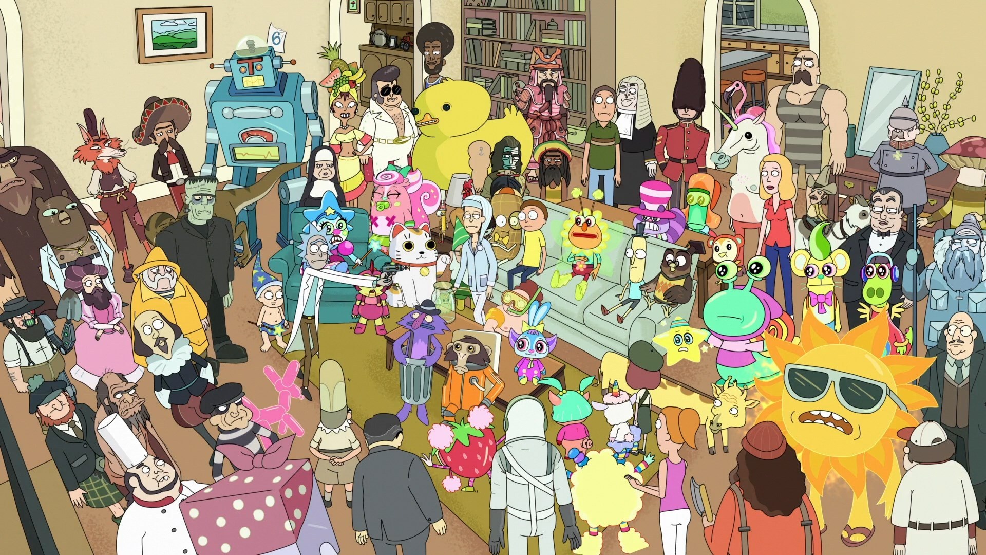 Rick And Morty Characters - HD Wallpaper 