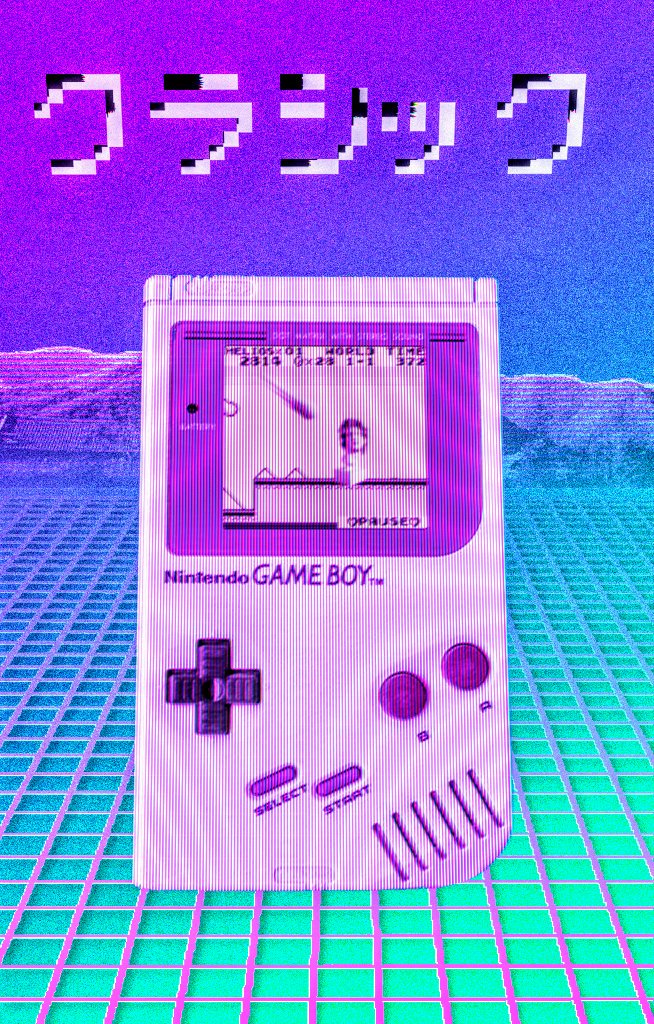 Game Boy Vaporwave - HD Wallpaper 