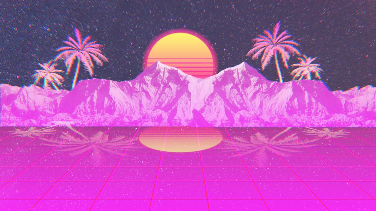 Vaporwave Wallpaper Twitter Pink - HD Wallpaper 