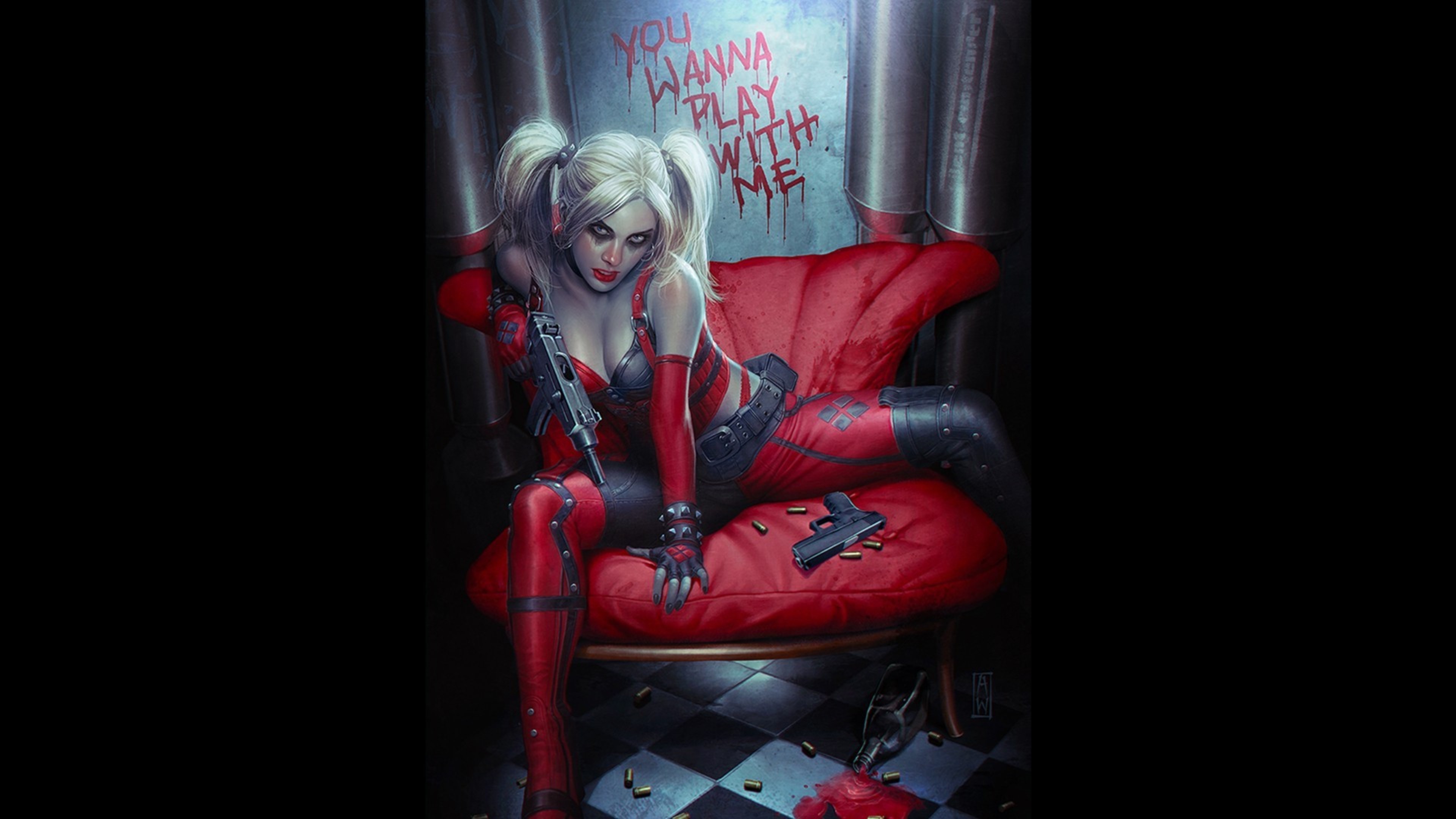 Harley Quinn For Apple Watch Ipad Iphone And Mac Harley Quinn Wallpaper Comic 3840x2160 Wallpaper Teahub Io