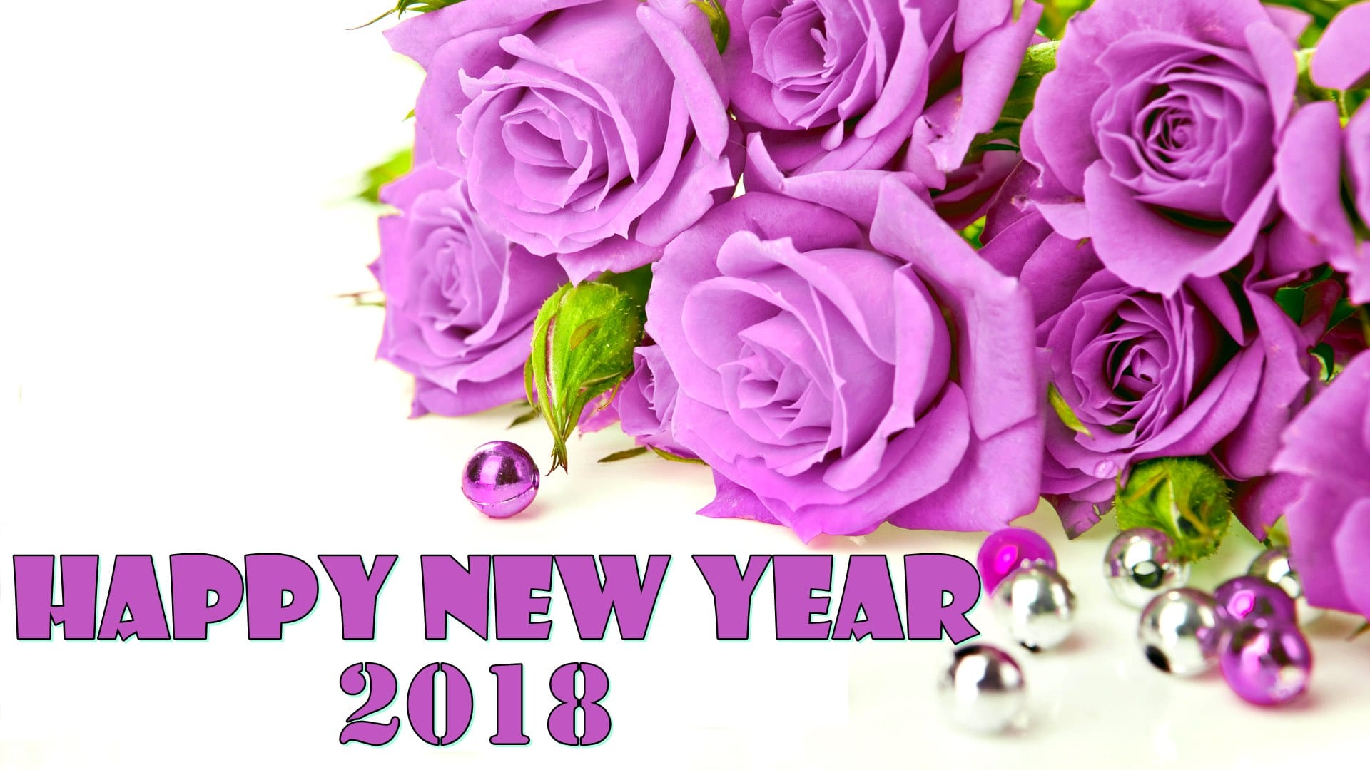 New Year 2018 Flowers - HD Wallpaper 