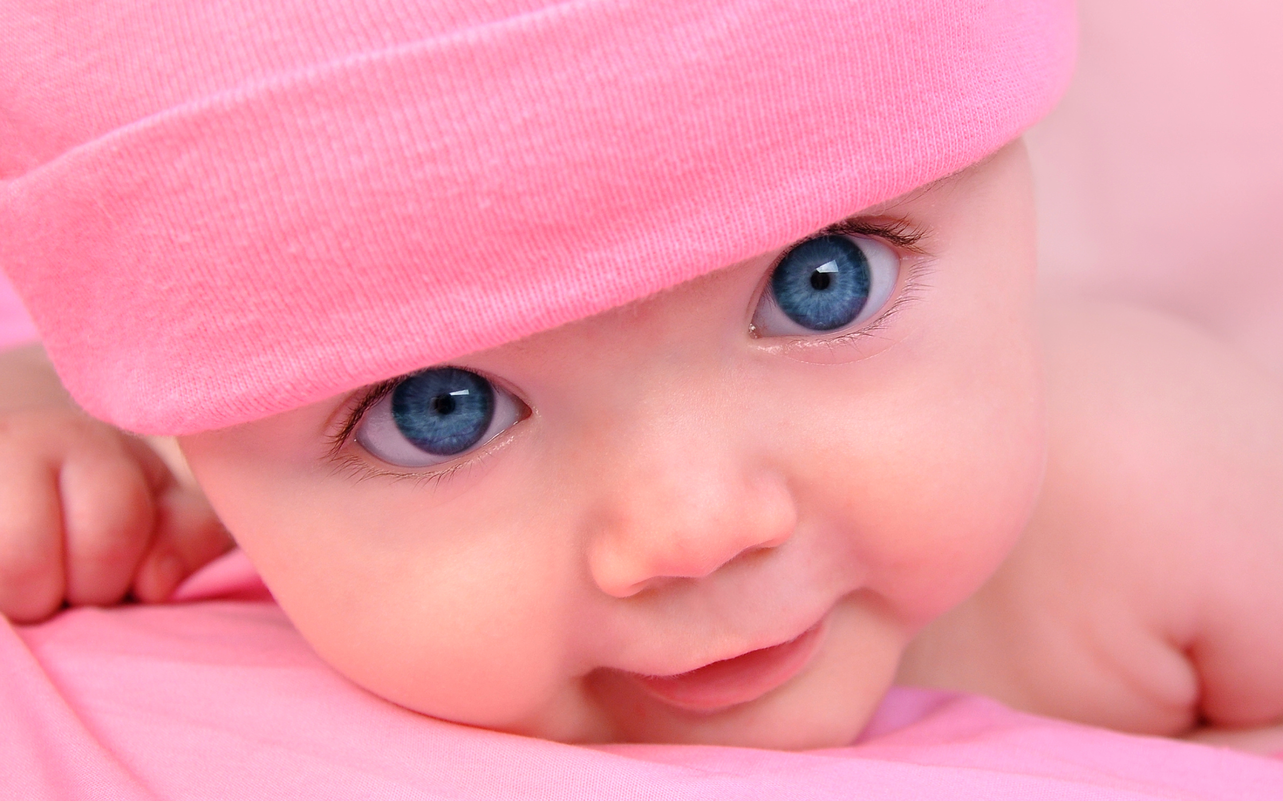Newborn Blue Eye Cute Baby - HD Wallpaper 