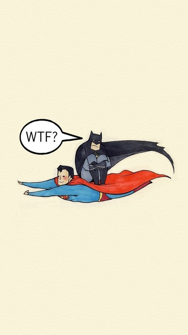 Batman Riding Superman Funny Iphone Wallpapers Free - Batman Riding Superman - HD Wallpaper 