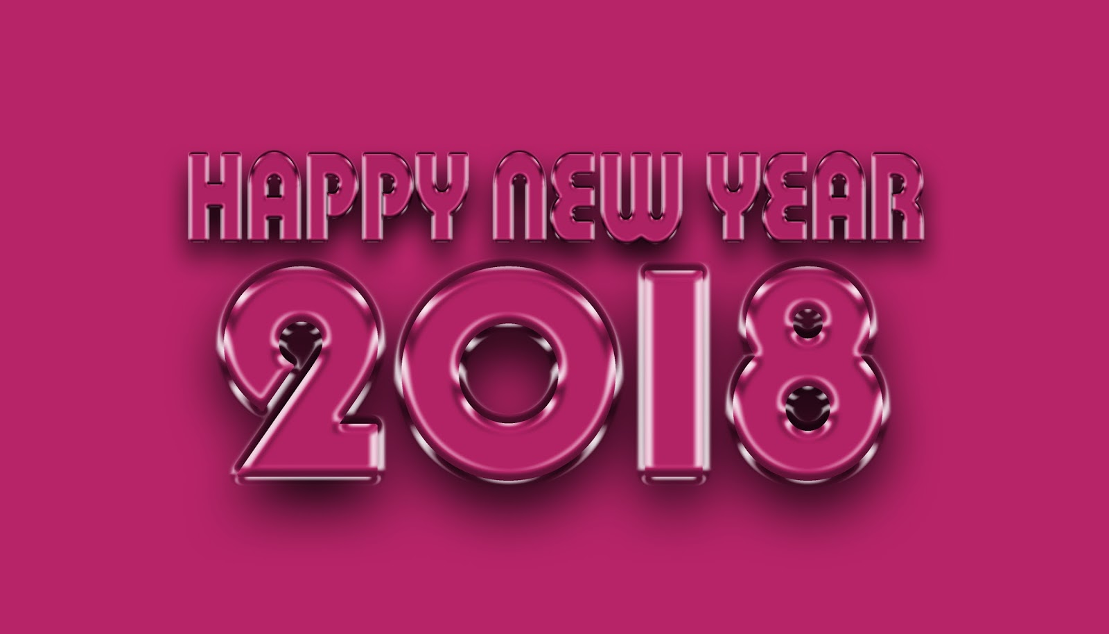 Happy New Year Desktop Wallpaper - Pink Happy New Year 2018 - HD Wallpaper 