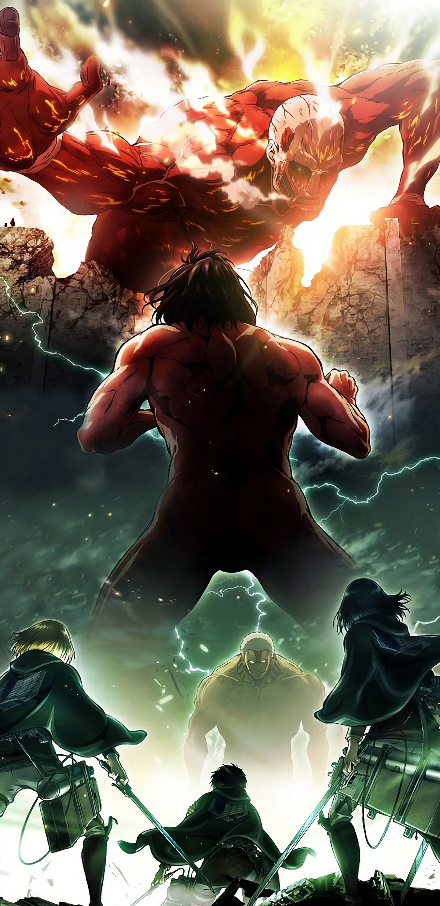 Colossal Titan, Attack Titan, Attack On Titan, 4k, - Imagens Shingeki