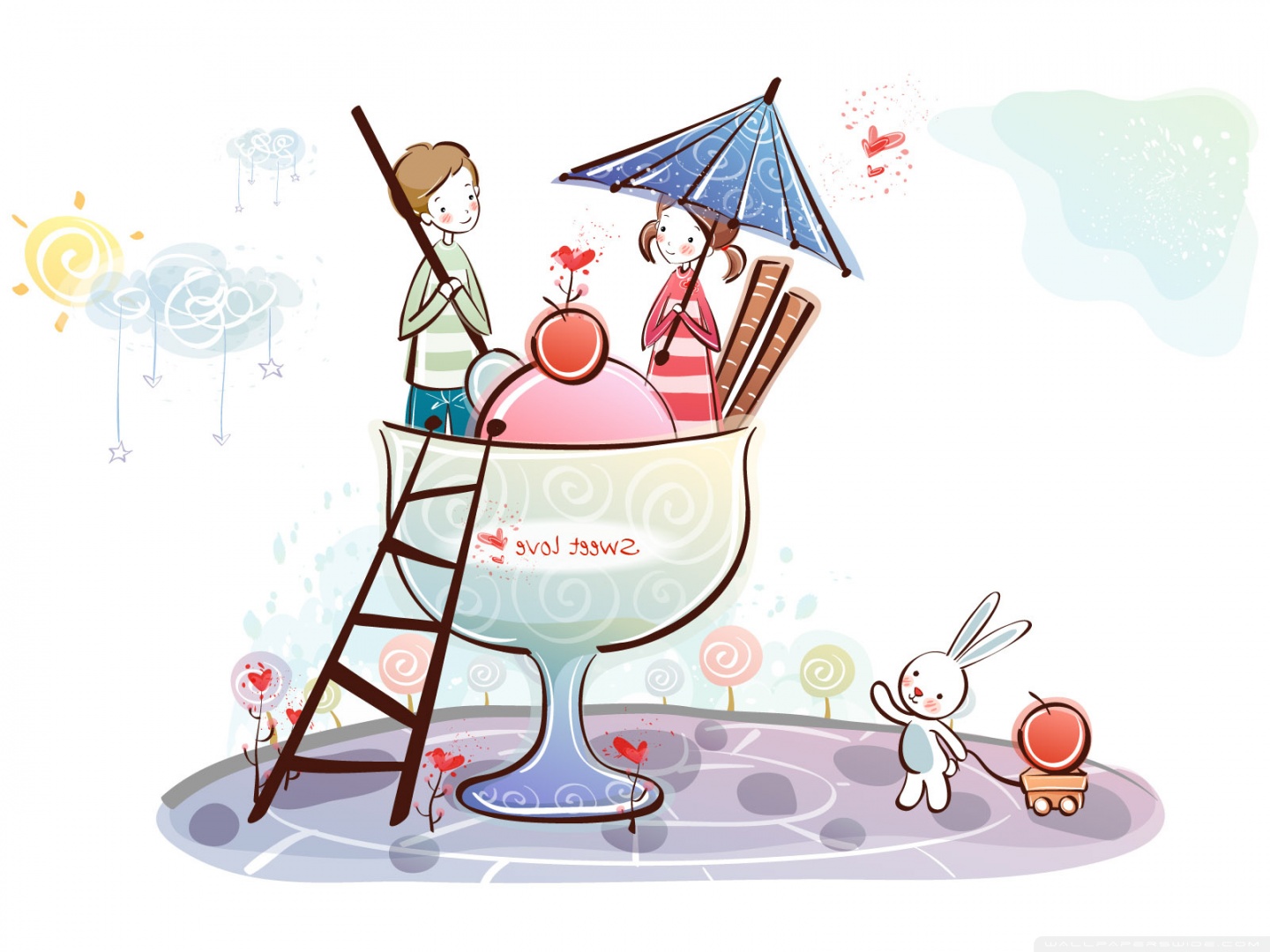 Sweet Love Wallpaper Download - HD Wallpaper 
