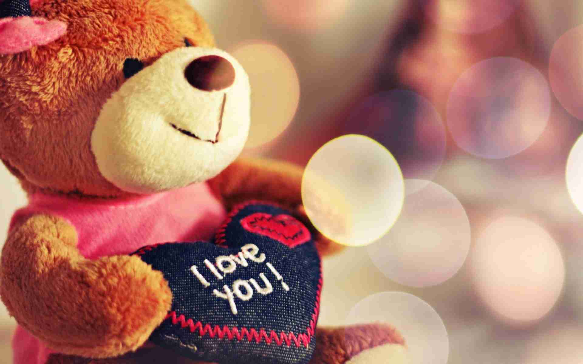 Romantic And Cute Love Couple Hd Wallpapers - Love Wallpaper Teddy Bear - HD Wallpaper 