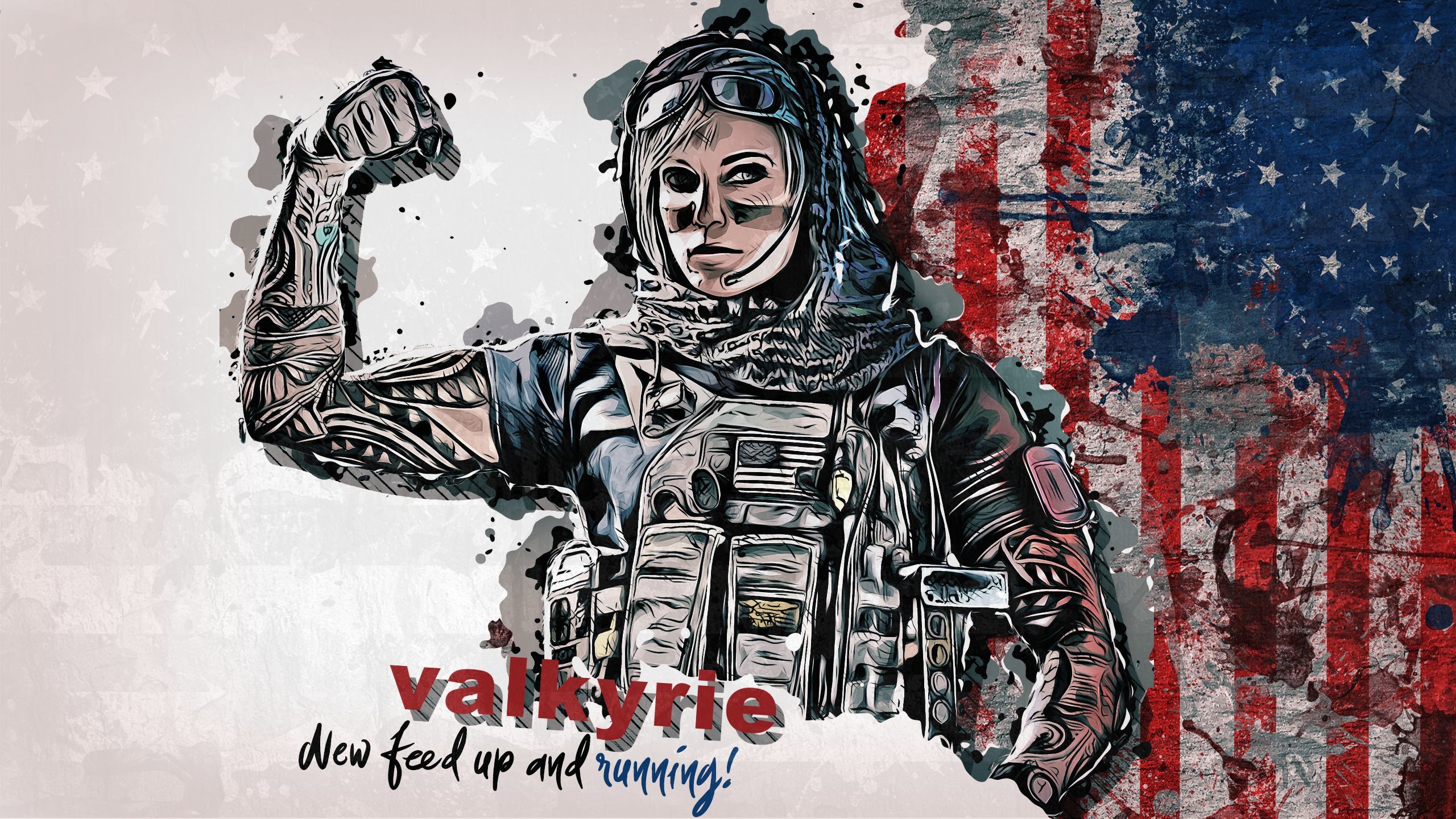 Valkyrie valkyrie rainbow six background 2560x1440 wallpaper