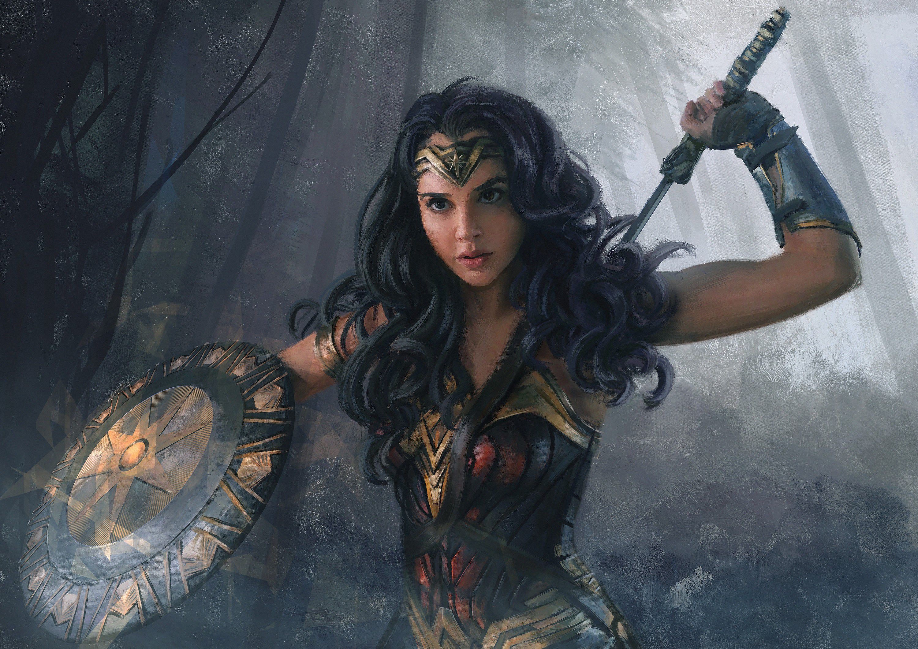 69 Wonder Woman Wallpapers On Wallpaperplay 
 Data-src - Wonder Woman - HD Wallpaper 