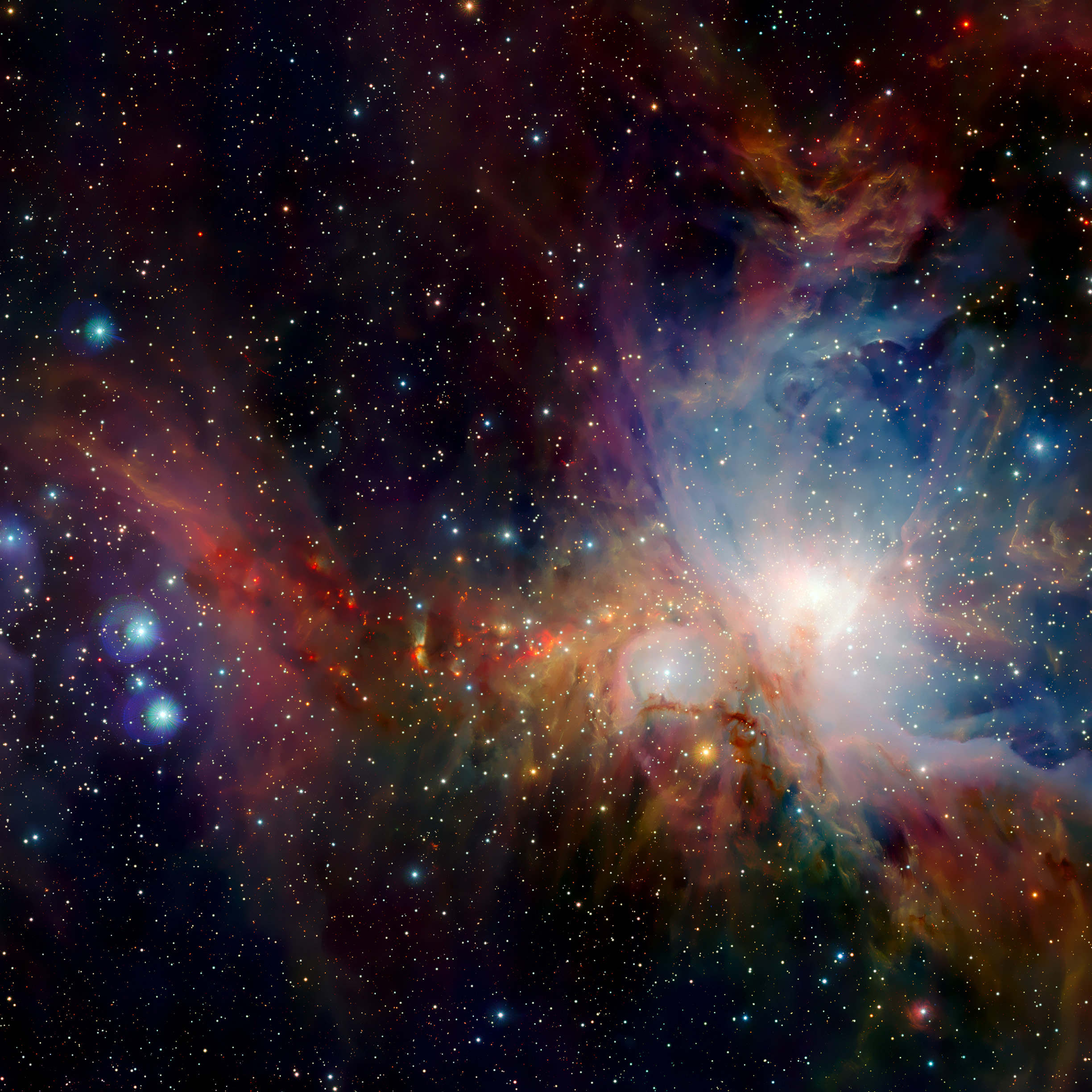 Orion Nebula In Infrared - HD Wallpaper 