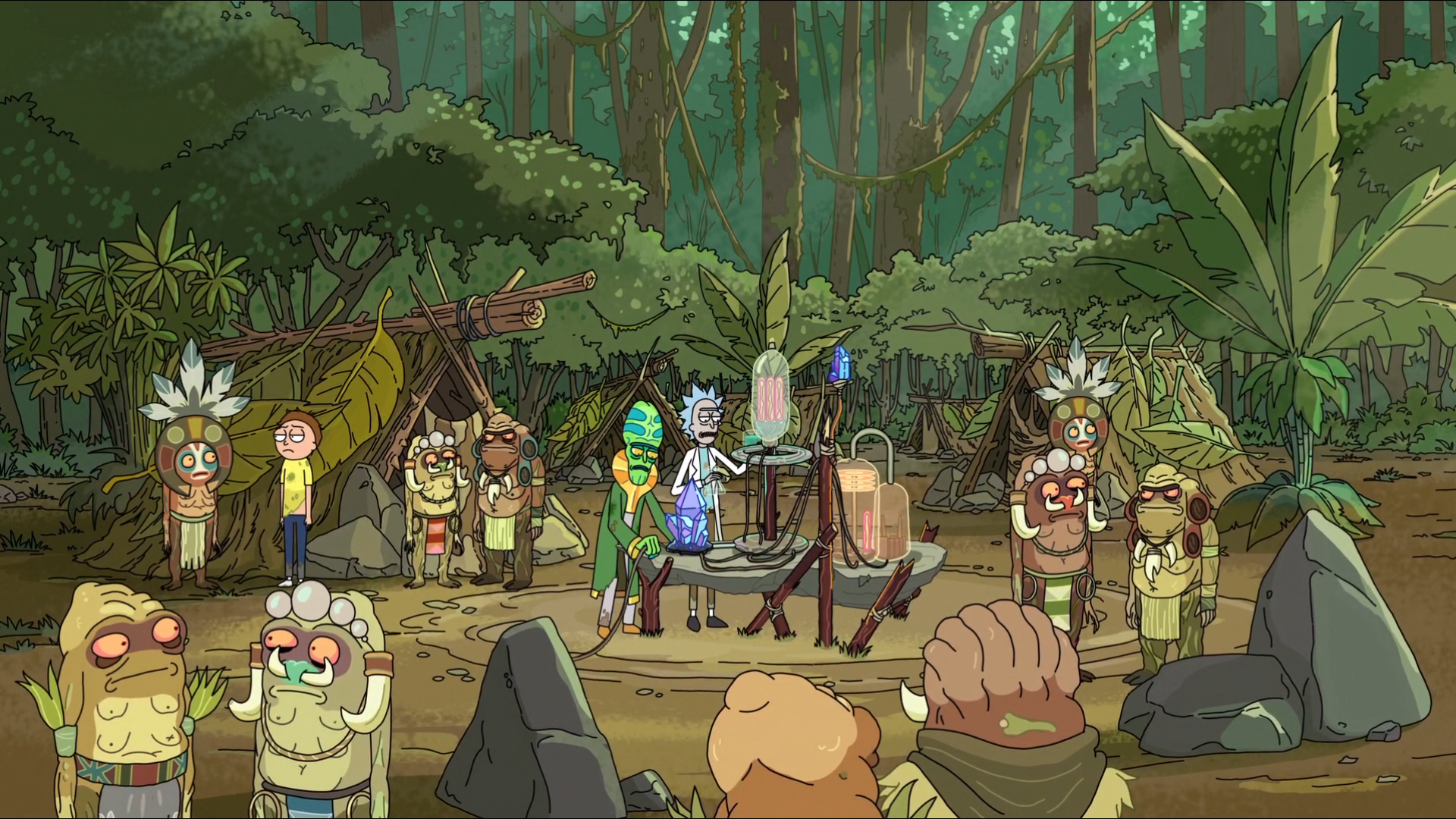Rick And Morty Jungle - HD Wallpaper 