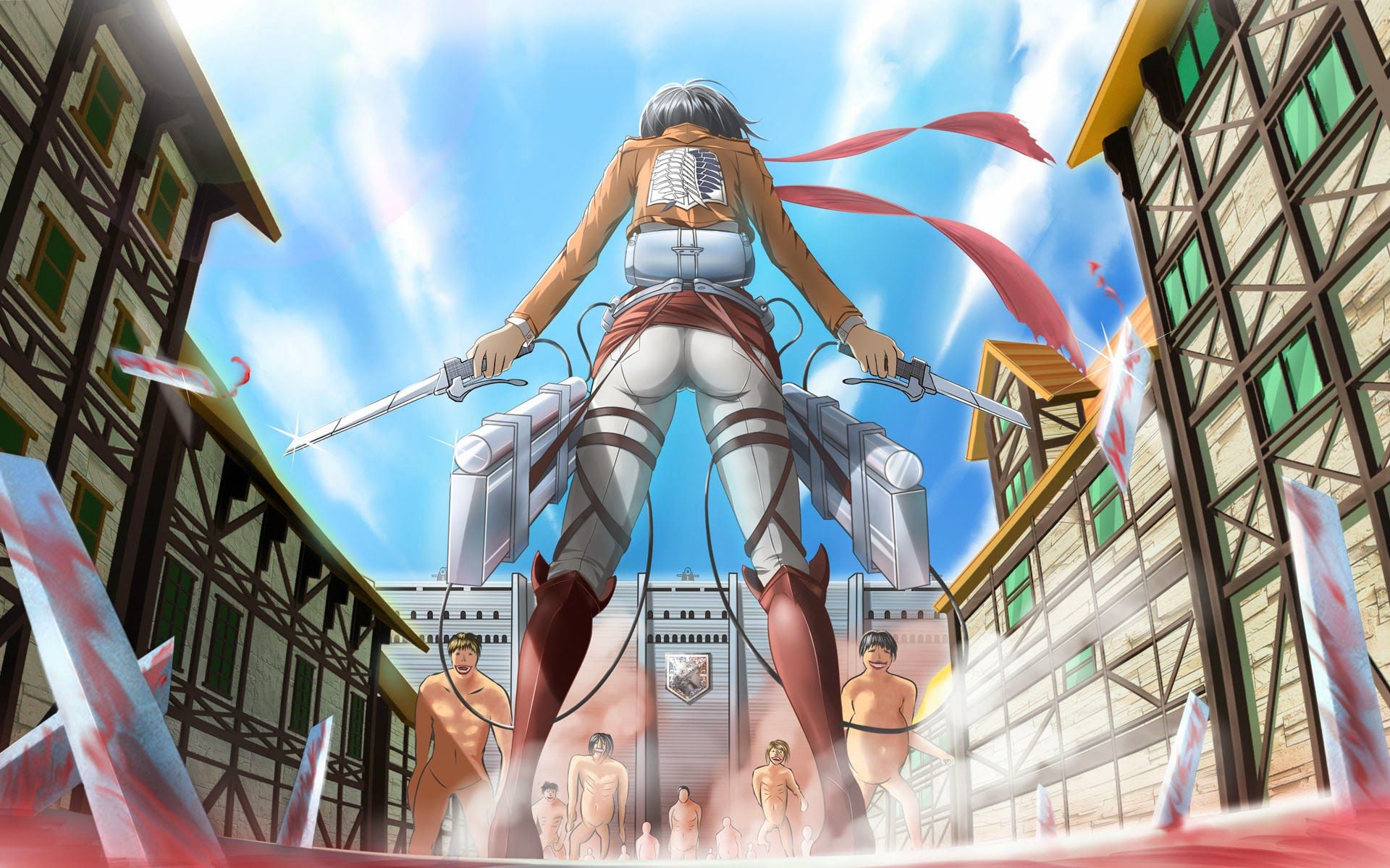 Attack On Titan Back - HD Wallpaper 