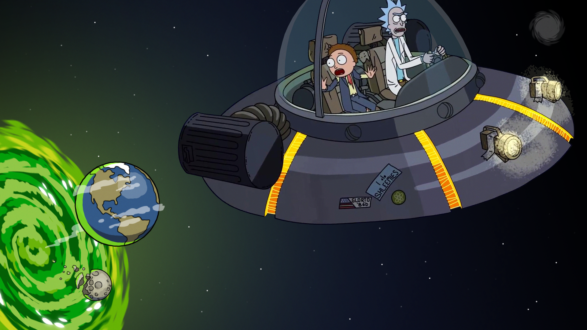 Rick And Morty Spacecraft - HD Wallpaper 