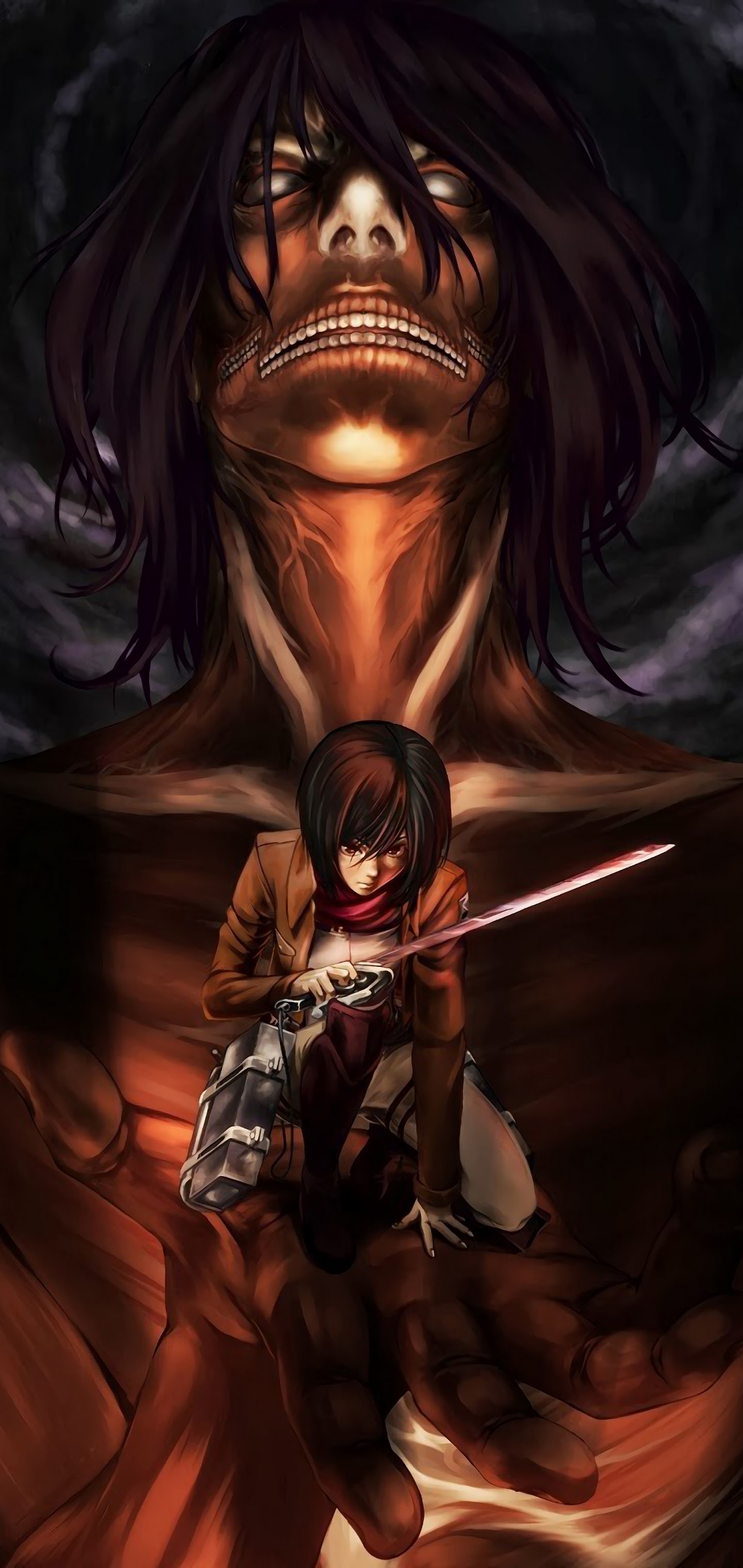 Mikasa, Attack Titan, Attack On Titan, 4k, - Mikasa Ackerman Wallpaper Mobile - HD Wallpaper 