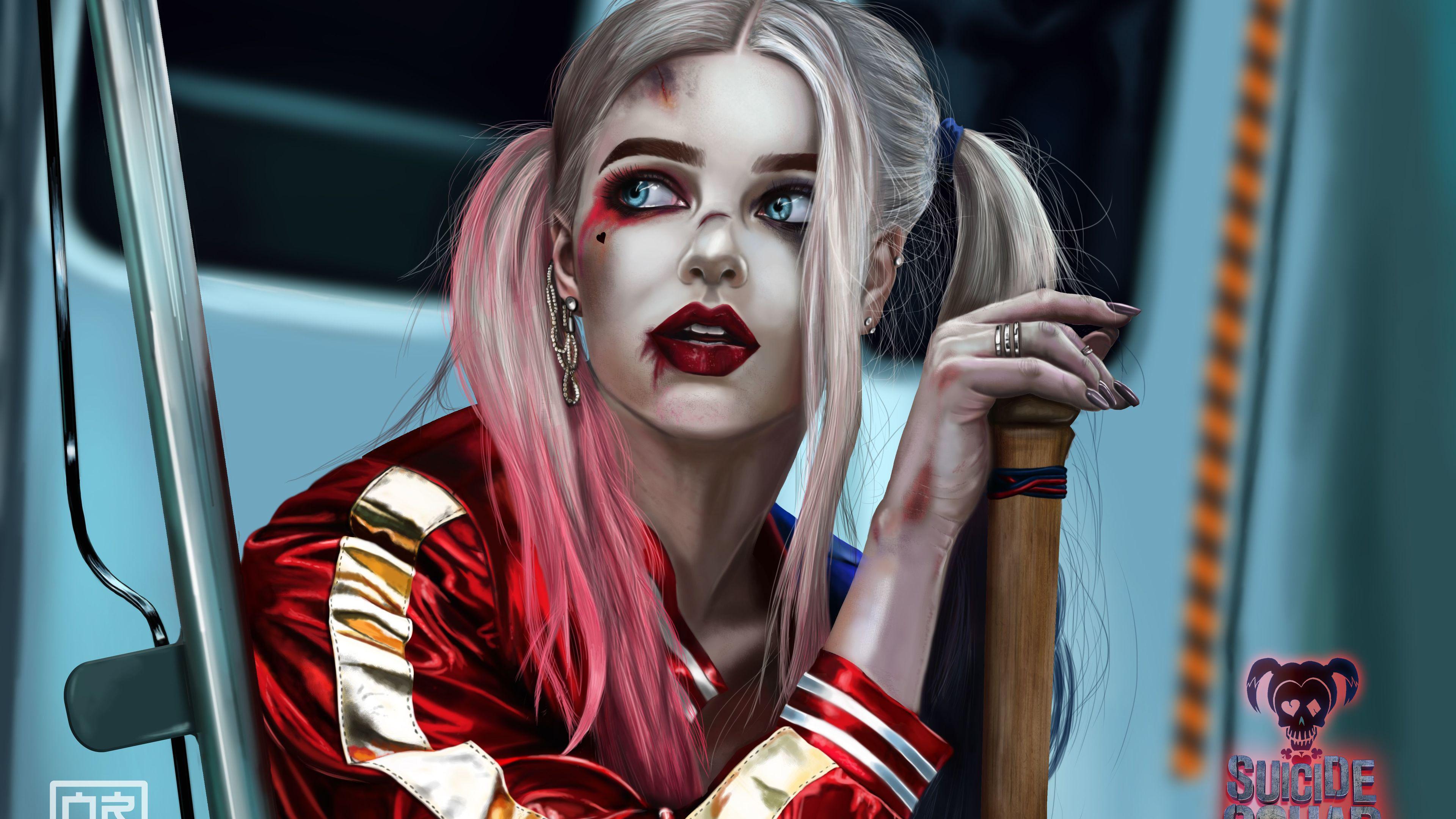 Wallpaper Suicide Squad Harley Quinn Margot Robbie - Harley Quinn Wallpaper 4k - HD Wallpaper 