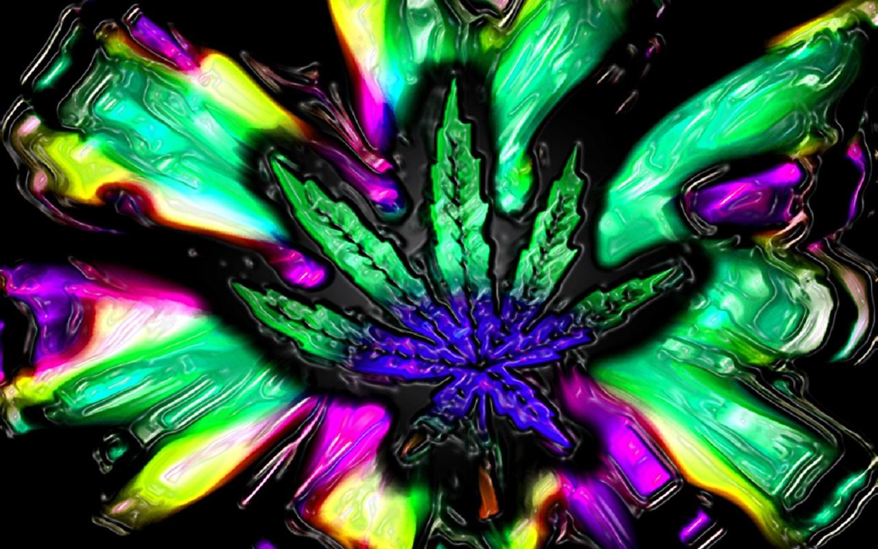 Cannabis Live Wallpaper - Trippy Weed - 1280x800 Wallpaper 