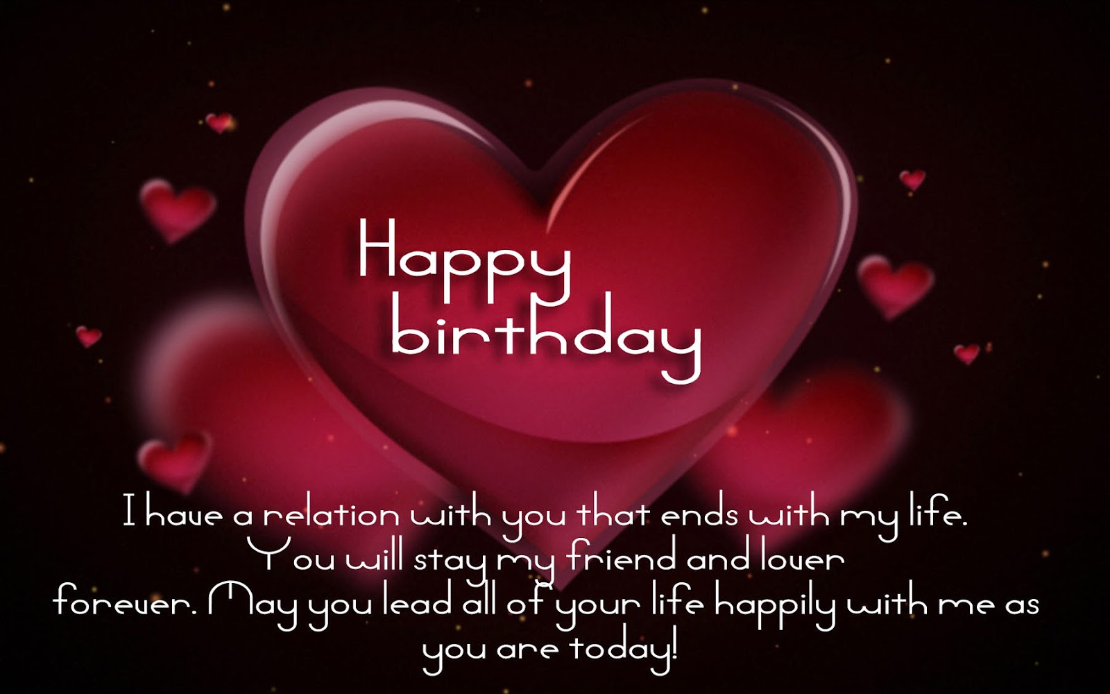 Happy Birthday Love Wallpapers - Heart Touching Birthday Quotes For Lover - HD Wallpaper 