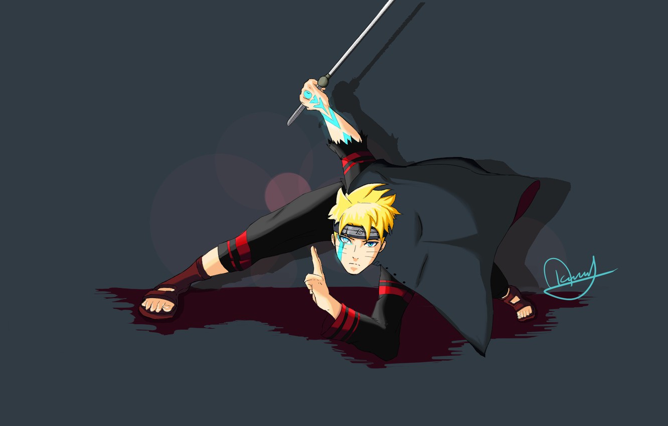 Photo Wallpaper Sword, Naruto, Ken, Blade, Ninja, Shinobi, - Cartoon - HD Wallpaper 