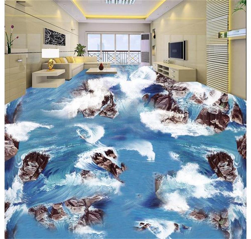 Cheap Bathroom Wallpaper - 3d Epoxy Floor Designs - HD Wallpaper 
