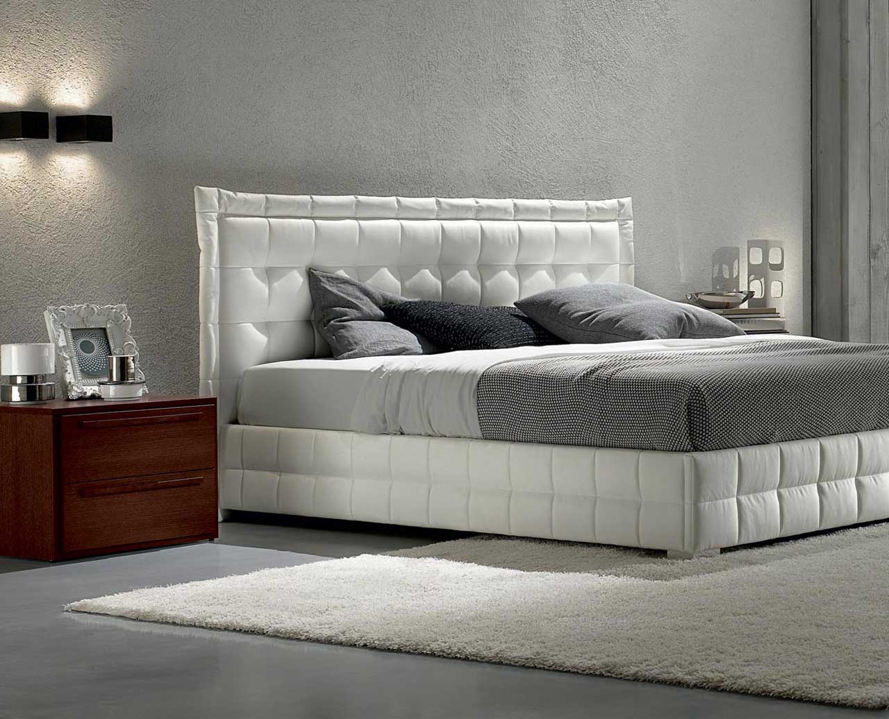 All White Bedroom Furniture With Gray Color Wallpaper - Bedroom Furniture White Color - HD Wallpaper 