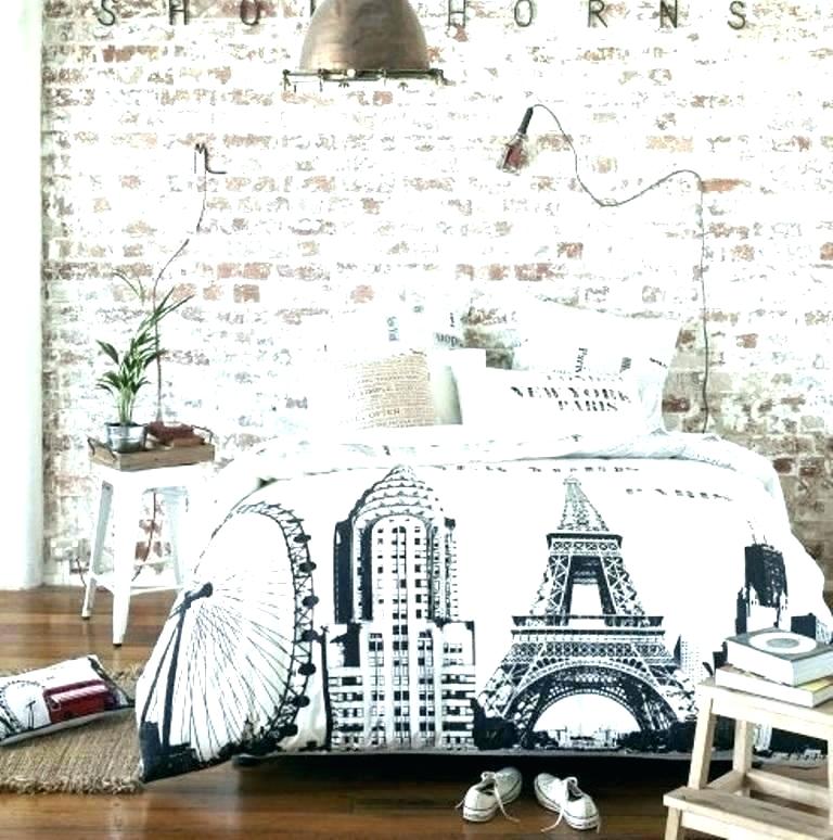 Brick Wallpaper Bedroom Brick Wallpaper Ideas Brick - Eiffel Tower - HD Wallpaper 