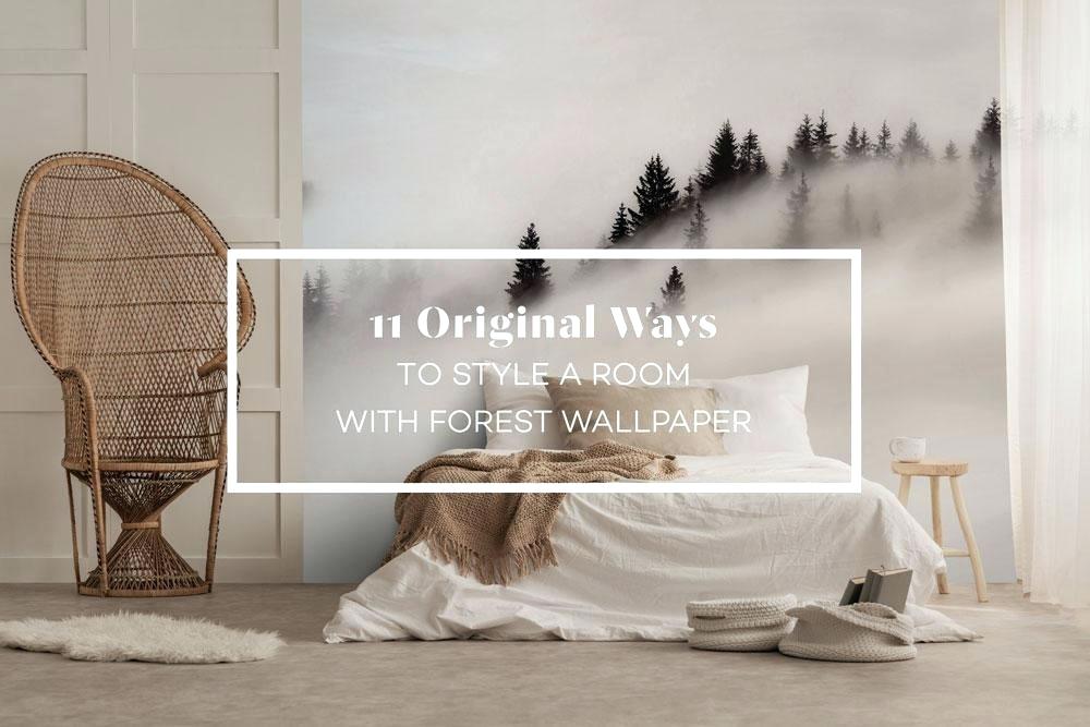 Wallpaper Designs For Home Using Forest Inspired At - HD Wallpaper 