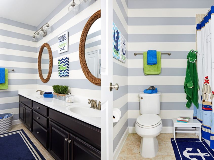 Nautical Bathroom Ideas Decor Light Fixtures Pull Accessories - Bathroom - HD Wallpaper 