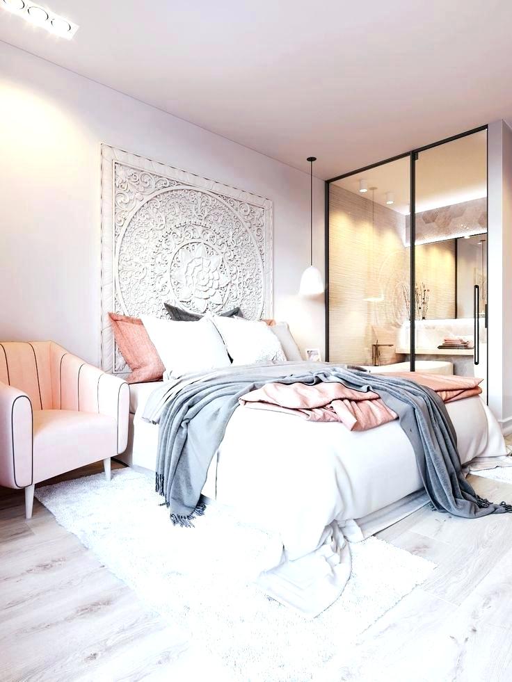 Light Grey And Baby Pink Bedroom - HD Wallpaper 