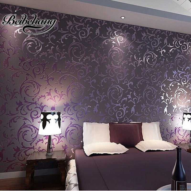 Bedroom Wallpaper Purple - HD Wallpaper 